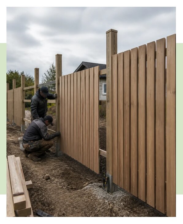 Деревянный забор под ключ с установкой и доставкой в Мурманске